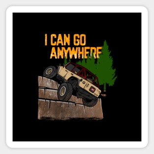 Peanut Jeep Flex I Can Go Anywhere Sticker